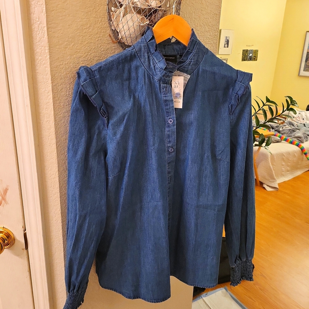 Jean long sleeve shirt